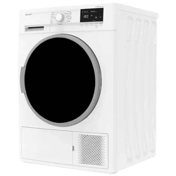 СУШИЛЬНАЯ МАШИНА SHARP KDGHB8S7GW2EE, 8, БЕЛЫЙ