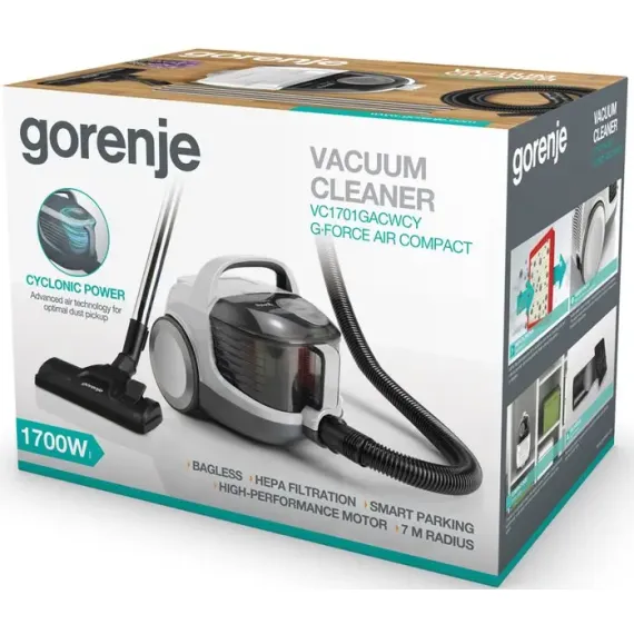 ТРАДИЦИОННЫЙ ПЫЛЕСОС GORENJE VC1701GACWCY, БЕЛЫЙ