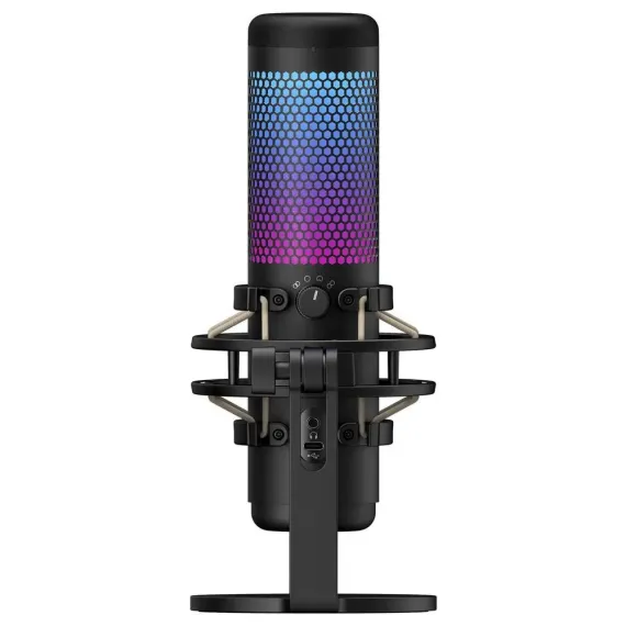 MICROFON GAMING HYPERX QUADCAST S, CU FIR, NEGRU