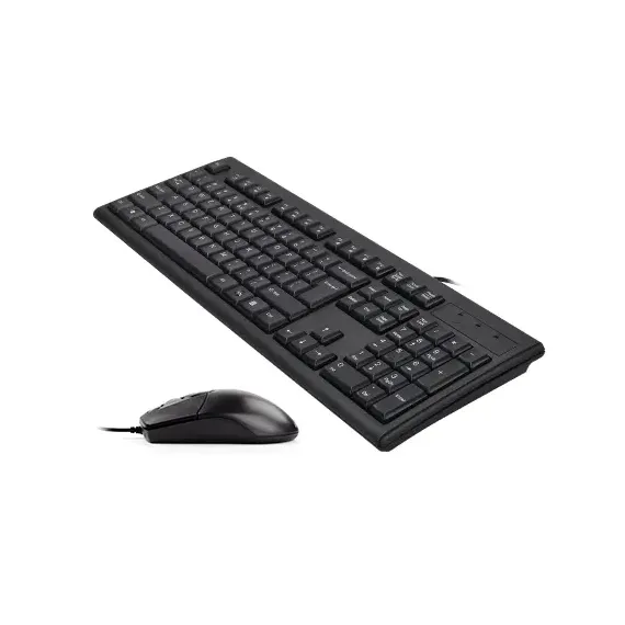 SET TASTATURA + MOUSE A4TECH KR-8372, CU FIR, NEGRU