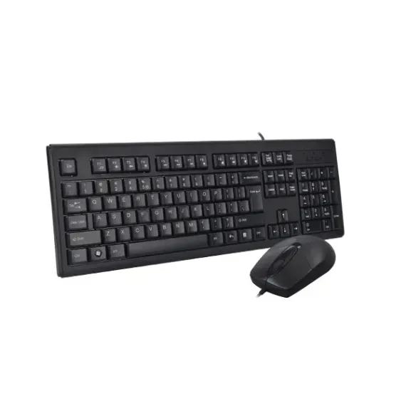 SET TASTATURA + MOUSE A4TECH KR-8372, CU FIR, NEGRU