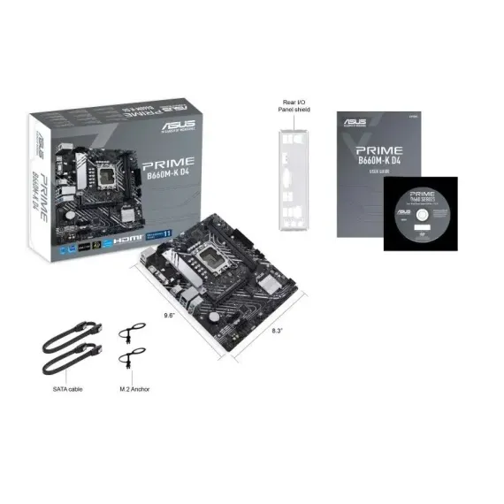 PLACA DE BAZA ASUS PRIME B660M-K D4, LGA1700, INTEL B660, MICRO-ATX
