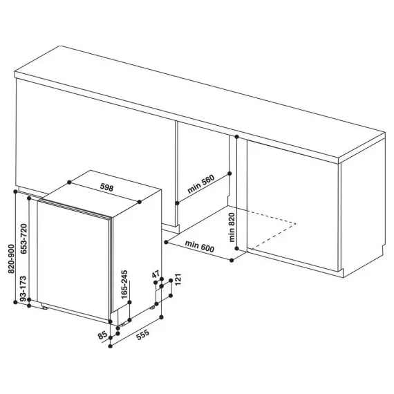 ПОСУДОМОЕЧНАЯ МАШИНА WHIRLPOOL WI 7020 P, СЕРЕБРИСТЫЙ