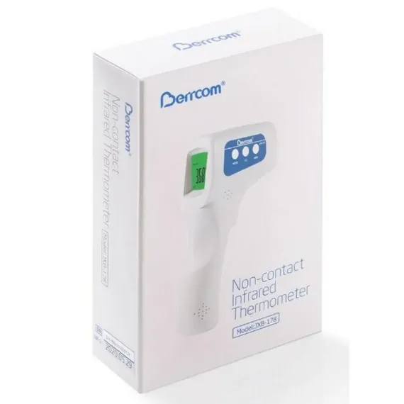 БЕСКОНТАКТНЫЙ ИНФРАКРАСНЫЙ ТЕРМОМЕТР BERRCOM JXB-178, БЕЛЫЙ