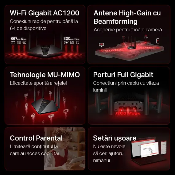 БЕСПРОВОДНОЙ МАРШРУТИЗАТОР MERCUSYS MR30G, ЧЁРНЫЙ
