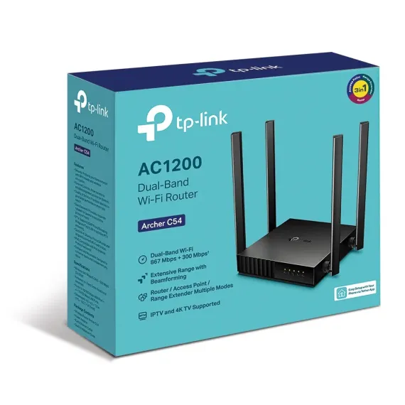 БЕСПРОВОДНОЙ МАРШРУТИЗАТОР TP-LINK ARCHER C54, ЧЁРНЫЙ