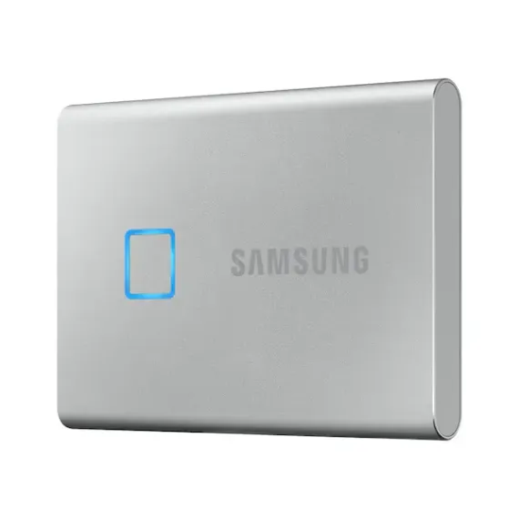 ВНЕШНИЙ ПОРТАТИВНЫЙ SSD-НАКОПИТЕЛЬ SAMSUNG PORTABLE SSD T7 TOUCH, 500 GB, СЕРЕБРИСТЫЙ (MU-PC500S/WW)