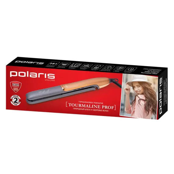 ВЫПРЯМИТЕЛЬ ДЛЯ ВОЛОС POLARIS PHSS 2098TTI , ЧЕРНЫЙ ЗОЛОТОЙ
