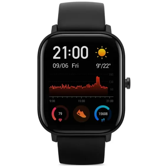 УМНЫЕ ЧАСЫ XIAOMI AMAZFIT GTS, 41ММ, ЧЕРНЫЙ АЛЮМИНИЕВЫЙ КОРПУС С ЧЕРНЫМ РЕМЕШКОМ