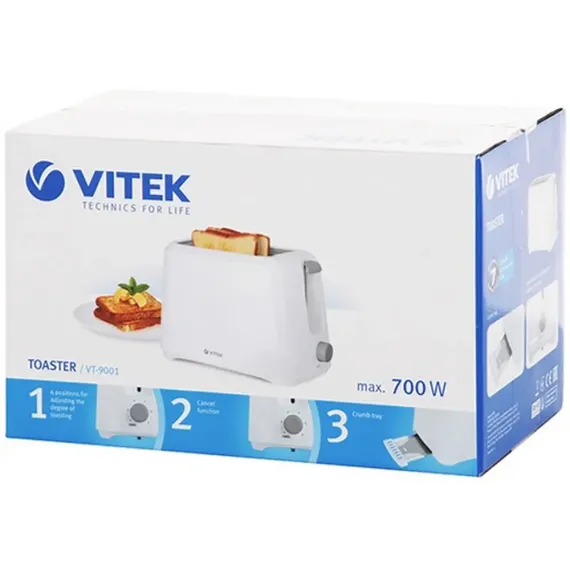 TOASTER VITEK VT-9001, ALB