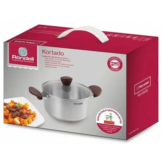 CRATITA RONDELL KORTADO, 2L, OTEL INOXIDABIL