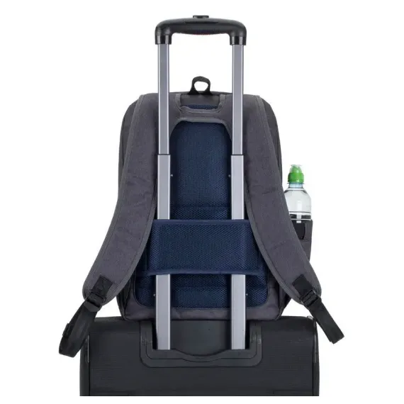 РЮКЗАК ДЛЯ НОУТБУКА RIVACASE SUZUKA, 15.6", ПОЛИЭСТЕР, ЧЁРНЫЙ