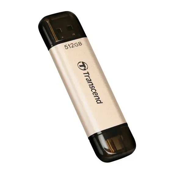 USB FLASH НАКОПИТЕЛЬ TRANSCEND JETFLASH 930C, 512ГБ, ЗОЛОТИСТЫЙ