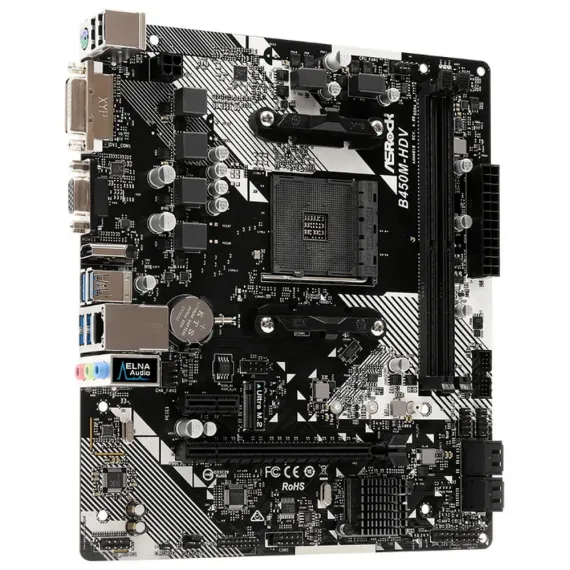 МАТЕРИНСКАЯ ПЛАТА ASROCK B450M-HDV R4.0, AM4, AMD B450, MICRO-ATX