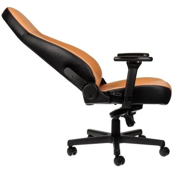 ИГРОВОЕ КРЕСЛО NOBLECHAIRS ICON, НАТУРАЛЬНАЯ КОЖА, КОНЬЯЧНЫЙ/ЧЕРНЫЙ