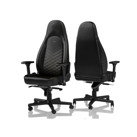 ИГРОВОЕ КРЕСЛО NOBLECHAIRS ICON, ИСКУССТВЕННАЯ КОЖА, ЧЕРНЫЙ/ЗОЛОТОЙ