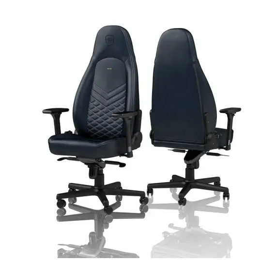ИГРОВОЕ КРЕСЛО NOBLECHAIRS ICON, НАТУРАЛЬНАЯ КОЖА, ТЁМНО-СИНИЙ