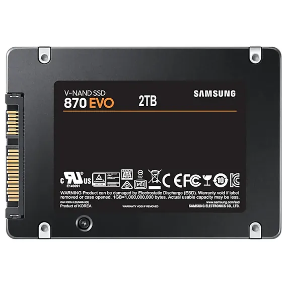 НАКОПИТЕЛЬ SSD SAMSUNG 870 EVO  MZ-77E2T0, 2000ГБ, MZ-77E2T0BW