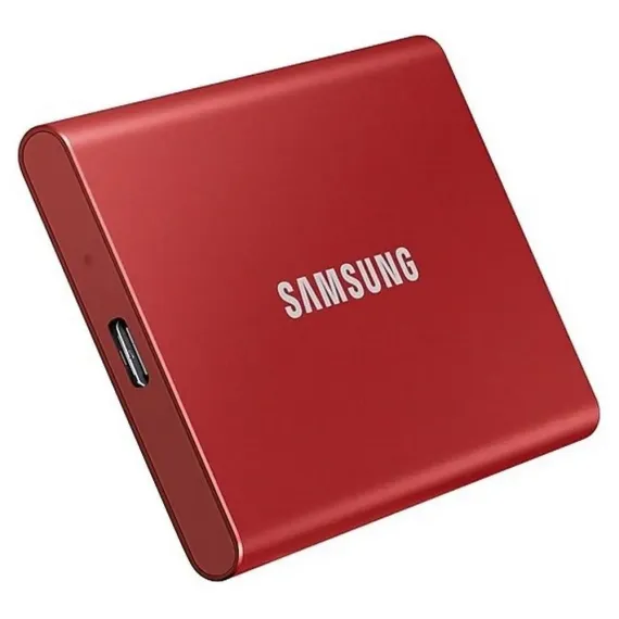 ВНЕШНИЙ ПОРТАТИВНЫЙ SSD-НАКОПИТЕЛЬ SAMSUNG PORTABLE SSD T7, 500 GB, КРАСНЫЙ (MU-PC500R/WW)
