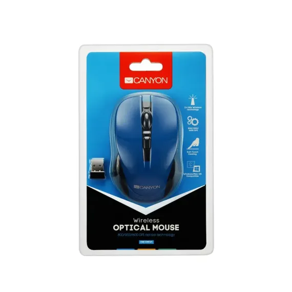 БЕCПРОВОДНАЯ МЫШЬ CANYON MW-1, СИНИЙ