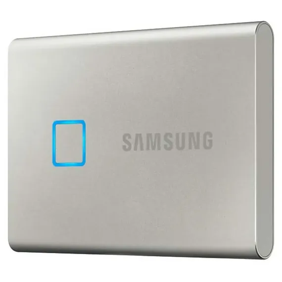 ВНЕШНИЙ ПОРТАТИВНЫЙ SSD НАКОПИТЕЛЬ SAMSUNG PORTABLE SSD T7 TOUCH,  2 TB, СЕРЕБРИСТЫЙ (MU-PC2T0S/WW)