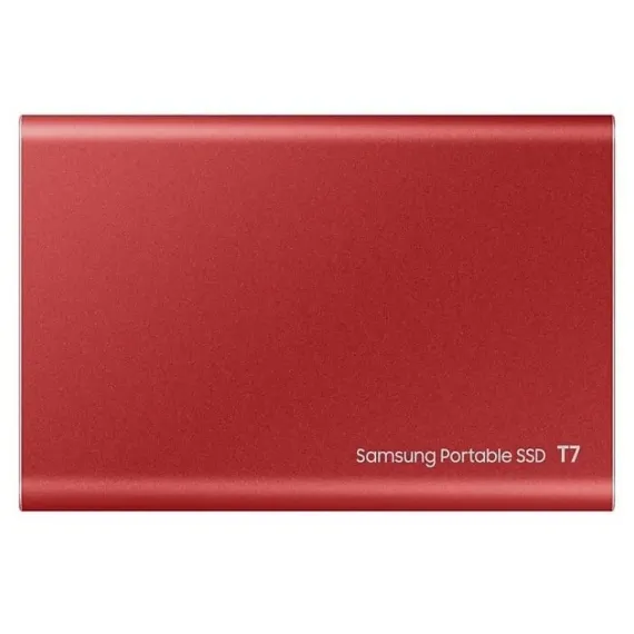 ВНЕШНИЙ ПОРТАТИВНЫЙ SSD-НАКОПИТЕЛЬ SAMSUNG PORTABLE SSD T7, 500 GB, КРАСНЫЙ (MU-PC500R/WW)