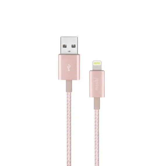 CABLU INCARCARE SI SINCRONIZARE MOSHI IPHONE LIGHTING USB CABLE, USB TYPE-A/LIGHTNING, 1,2M, ROZ