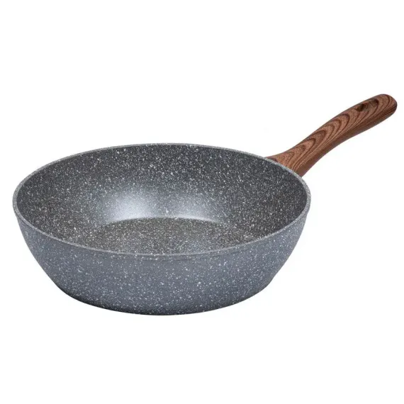 СКОВОРОДА ГЛУБОКАЯ RESTO 93054, 28СМ, СЕРЫЙ