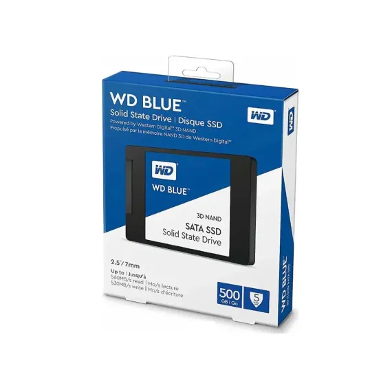 НАКОПИТЕЛЬ SSD WESTERN DIGITAL WD BLUE, 500ГБ, WDS500G2B0A