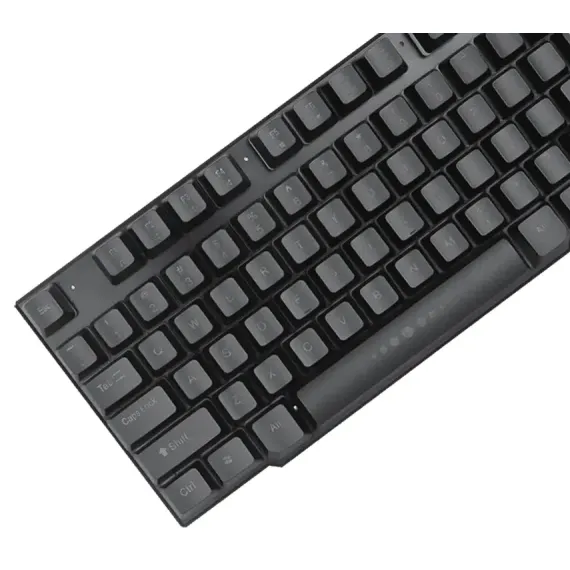 TASTATURA GAMEMAX K207, CU FIR, NEGRU