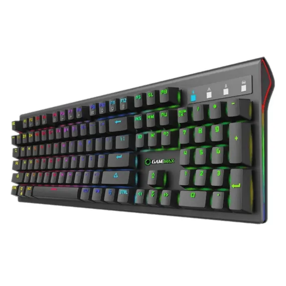 TASTATURA GAMEMAX KG801, CU FIR, NEGRU