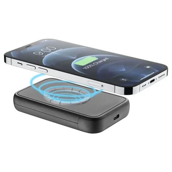 ПОРТАТИВНОЕ ЗАРЯДНОЕ УСТРОЙСТВО CELLULARLINE MAG 5000 WIRELESS, 5000МА·Ч, ЧЁРНЫЙ