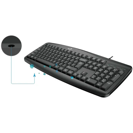 SET TASTATURA + MOUSE GENIUS SMART KM-200, CU FIR, NEGRU