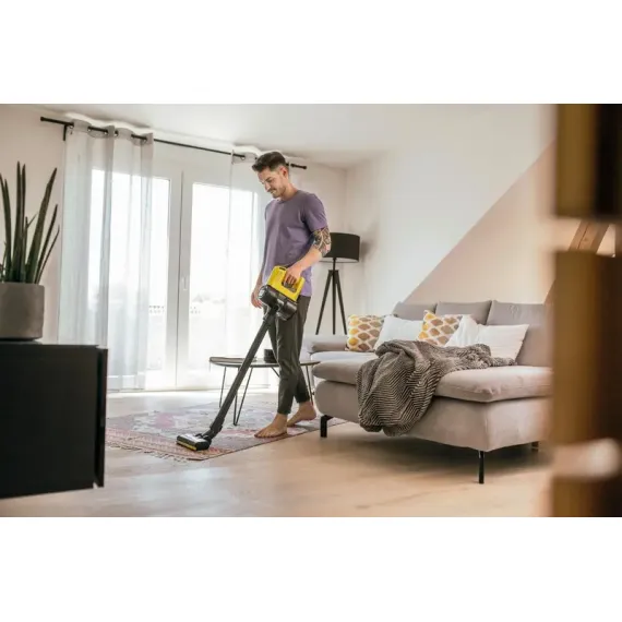 ВЕРТИКАЛЬНЫЙ БЕСПРОВОДНОЙ ПЫЛЕСОС KARCHER VC 4, ЖЕЛТЫЙ ЧЕРНЫЙ