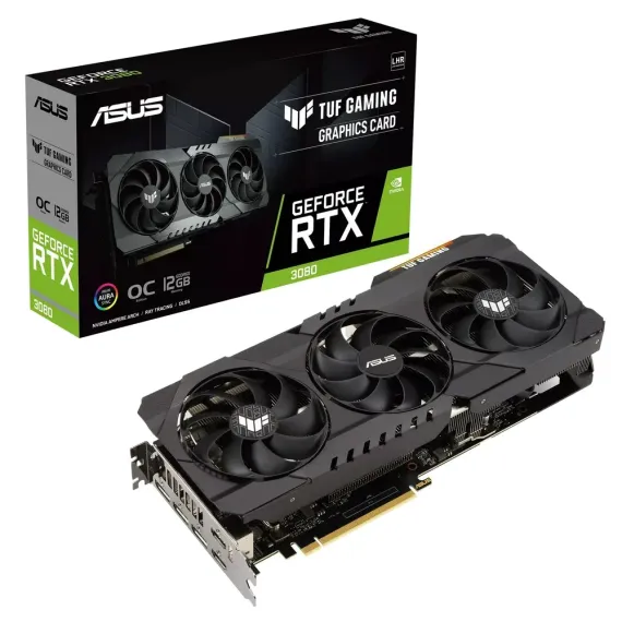 ВИДЕОКАРТА ASUS TUF-RTX3080-O12G-GAMING, 12ГБ GDDR6X 384БИТ