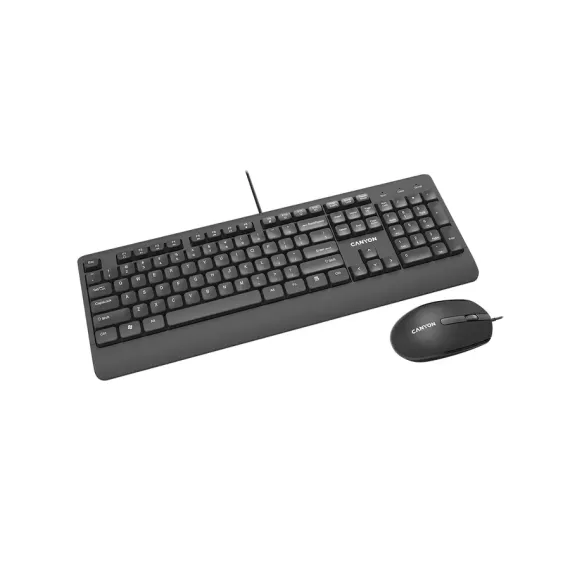 SET TASTATURA + MOUSE CANYON SET-14, CU FIR, NEGRU