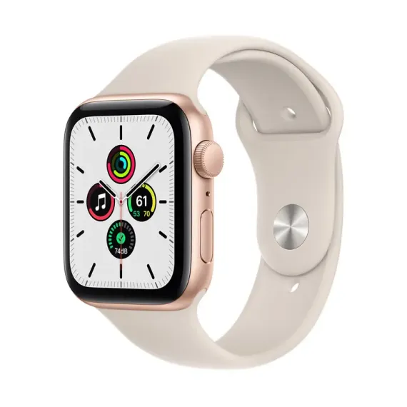CEAS INTELIGENT APPLE WATCH SE MKQ53, 44MM, CARCASA DIN ALUMINIU CU BANDA SPORT STARLIGHT