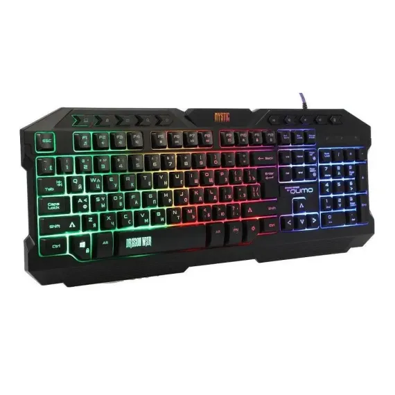 SET TASTATURA + MOUSE + MOUSE PAD QUMO MYSTIC, CU FIR, NEGRU