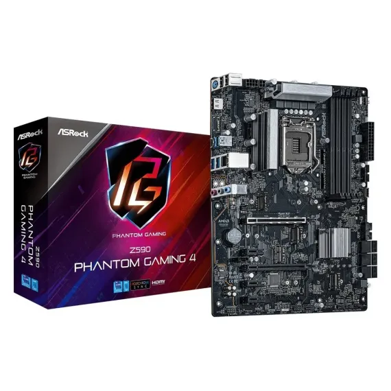 PLACA DE BAZA ASROCK Z590 PHANTOM GAMING 4, LGA1200, INTEL Z590, ATX
