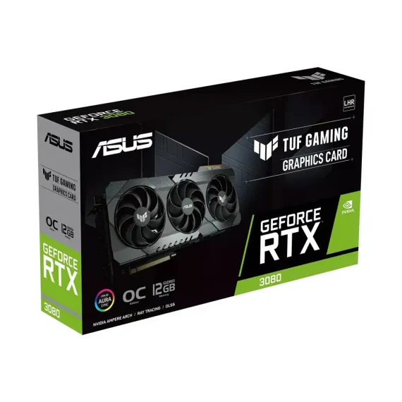ВИДЕОКАРТА ASUS TUF-RTX3080-O12G-GAMING, 12ГБ GDDR6X 384БИТ