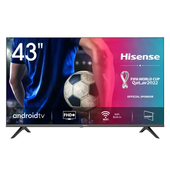 43" LED SMART ТЕЛЕВИЗОР HISENSE 43A5730FA, 1920 X 1080 FHD, ANDROID TV, ЧЁРНЫЙ