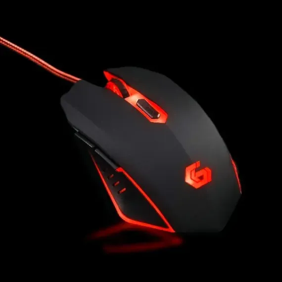 GAMING MOUSE GEMBIRD MUSG-001-R, NEGRU/ROSU