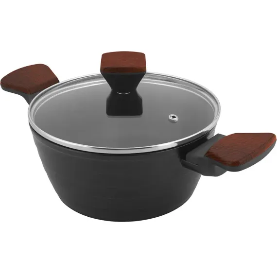 КАСТРЮЛЯ POLARIS ALBERO-24C, 4Л, 24СМ, ЧЁРНЫЙ