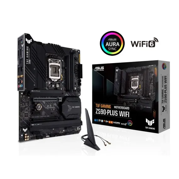 МАТЕРИНСКАЯ ПЛАТА ASUS TUF GAMING Z590-PLUS WIFI, LGA1200, INTEL Z590, ATX