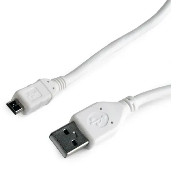 КАБЕЛЬ ДЛЯ ЗАРЯДКИ И СИНХРОНИЗАЦИИ CABLEXPERT CCP-MUSB2-AMBM-W-0.5M, USB TYPE-A/MICRO-USB, 0,5М, БЕЛЫЙ