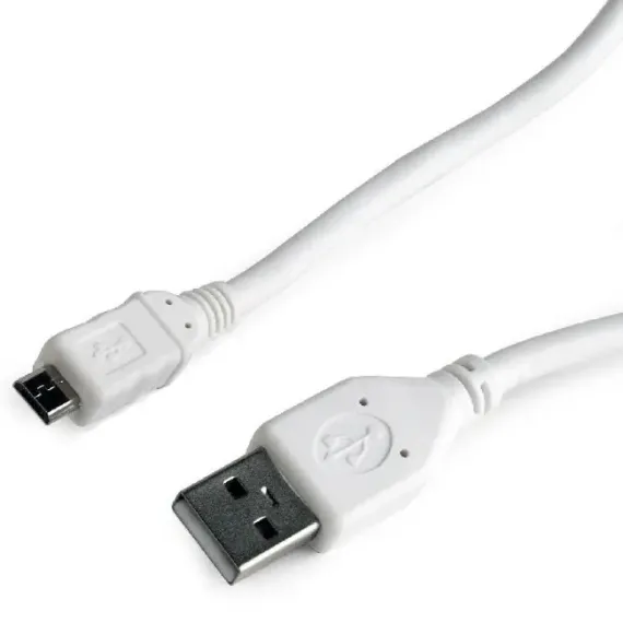 КАБЕЛЬ ДЛЯ ЗАРЯДКИ И СИНХРОНИЗАЦИИ CABLEXPERT CCP-MUSB2-AMBM-W-1M, USB TYPE-A/MICRO-USB, 1М, БЕЛЫЙ