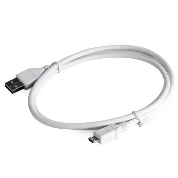 КАБЕЛЬ ДЛЯ ЗАРЯДКИ И СИНХРОНИЗАЦИИ CABLEXPERT CCP-MUSB2-AMBM-W-0.5M, USB TYPE-A/MICRO-USB, 0,5М, БЕЛЫЙ