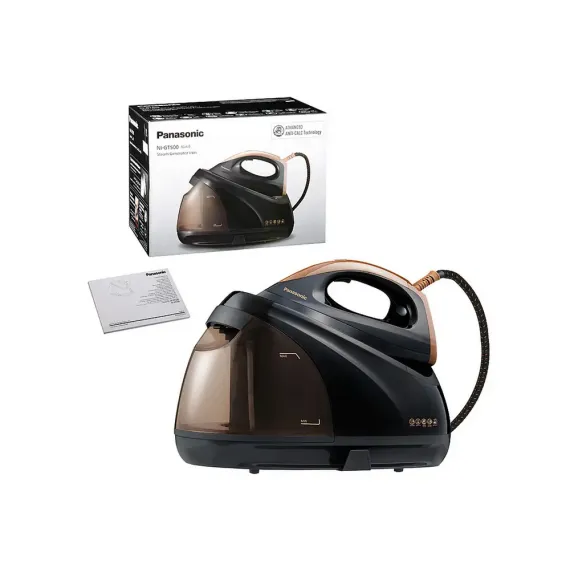 УТЮГ С ПАРОГЕНЕРАТОРОМ PANASONIC NI-GT500NTW, 2400ВТ, ЧЁРНЫЙ