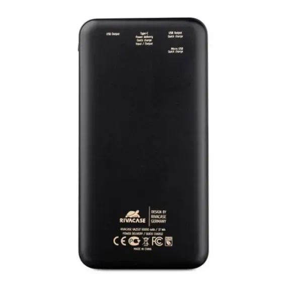 ACUMULATOR EXTERN RIVACASE VA2537, 10000MAH, NEGRU