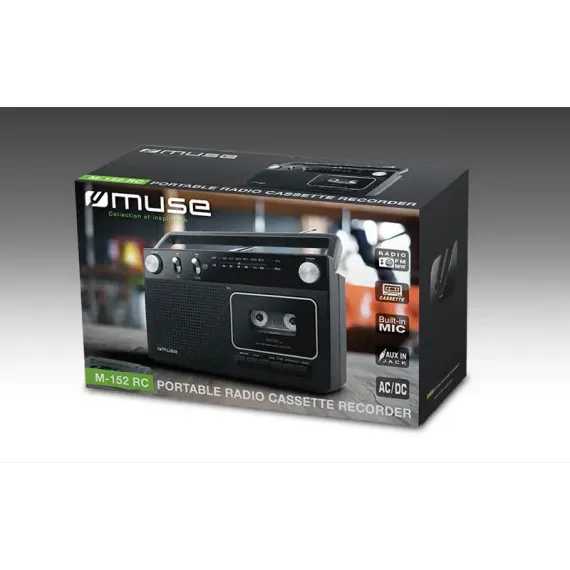 RADIO PORTABIL MUSE M-152 RC, NEGRU